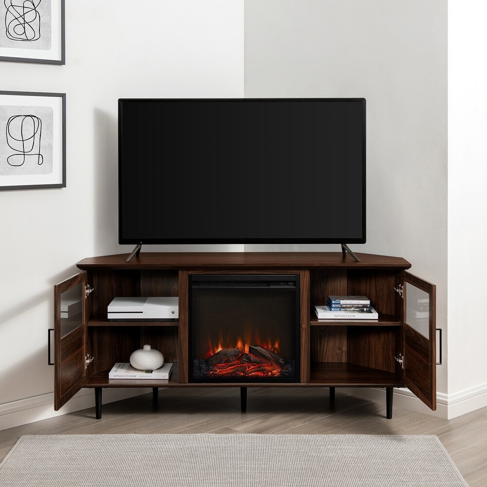 Middlebrook Modern Corner Fireplace TV Stand