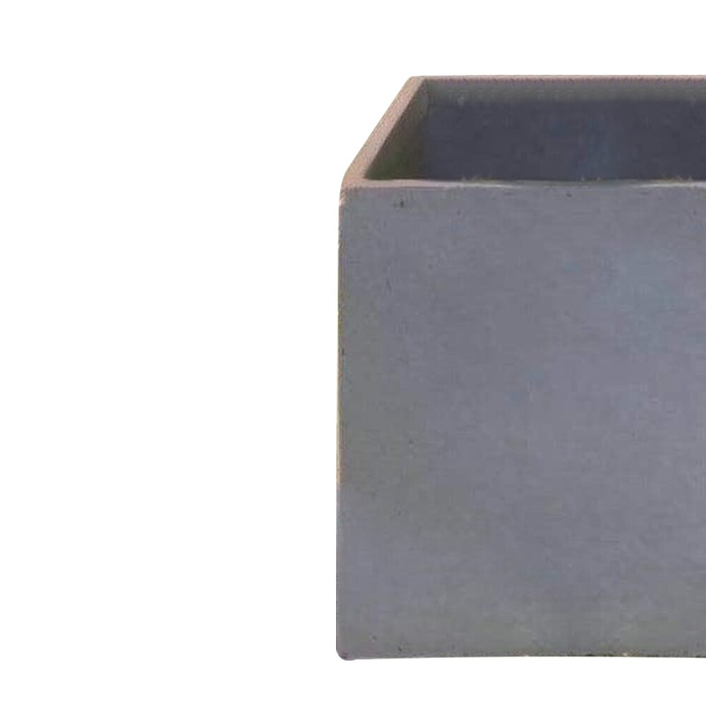 Durx litecrete Lightweight Concrete Modern Square Cement Color Planter  Small   9.8'x9.8'x9.8'