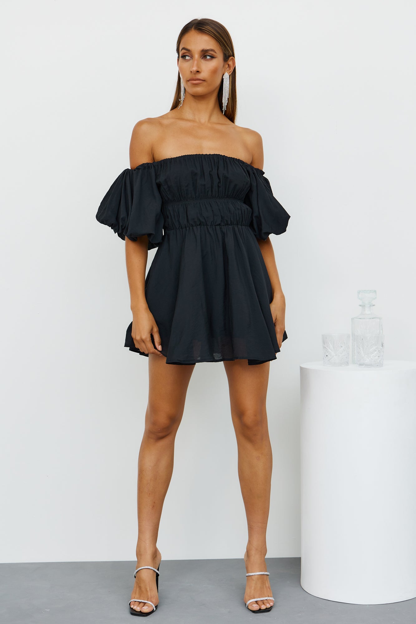 Be Your Baby Doll Dress Black