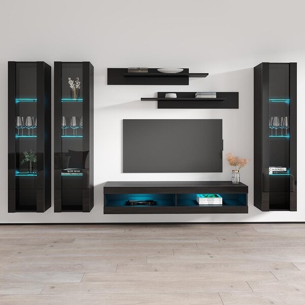 Fly CD2 34TV Wall Mounted Floating Modern Entertainment Center