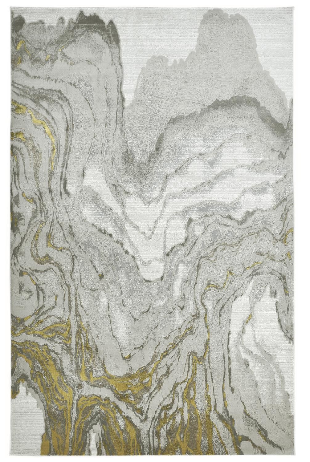 Vanhorn Gold and Ivory Rug by BD Fine