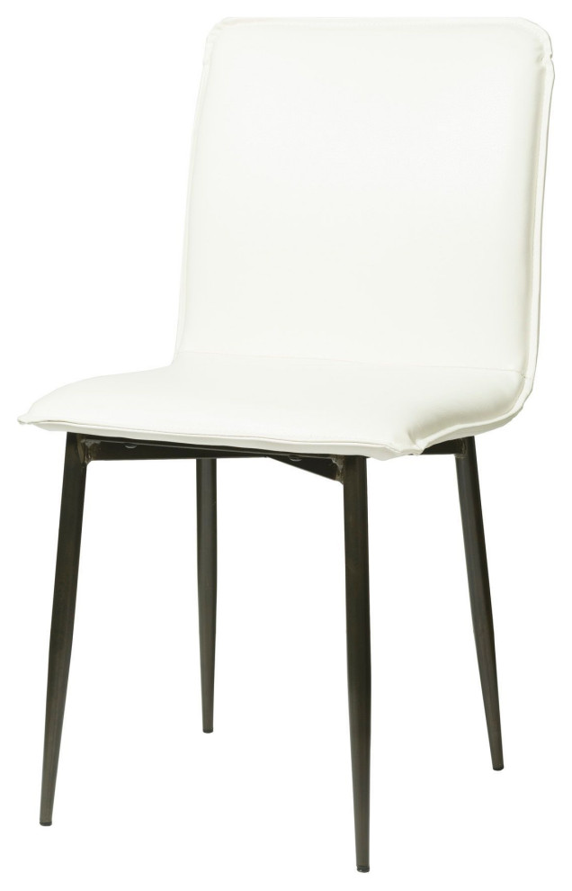 Luca Dining Chair  Set of 2  Fox White   Midcentury   Dining Chairs   by LH Imports  Houzz