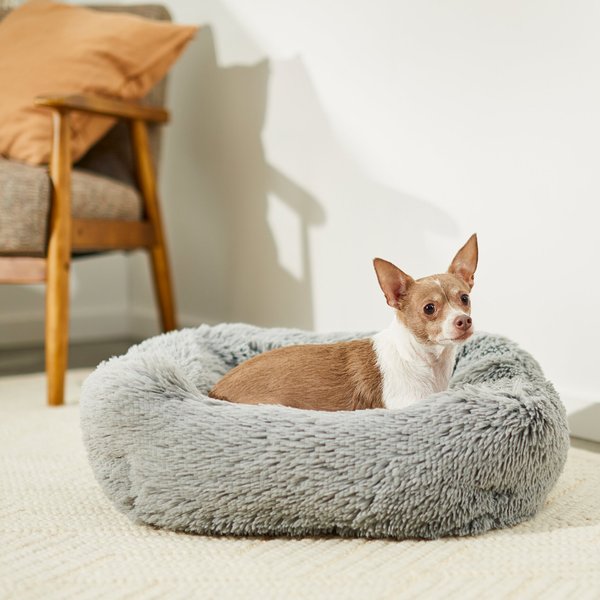 Frisco Eyelash Rectangular Bolster Cat and Dog Bed