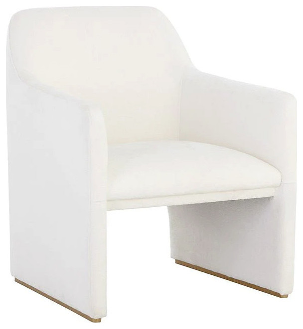 Capella Lounge Chair  Lux Brass  Rubino White   Contemporary   Indoor Chaise Lounge Chairs   by Virgil Stanis Design  Houzz