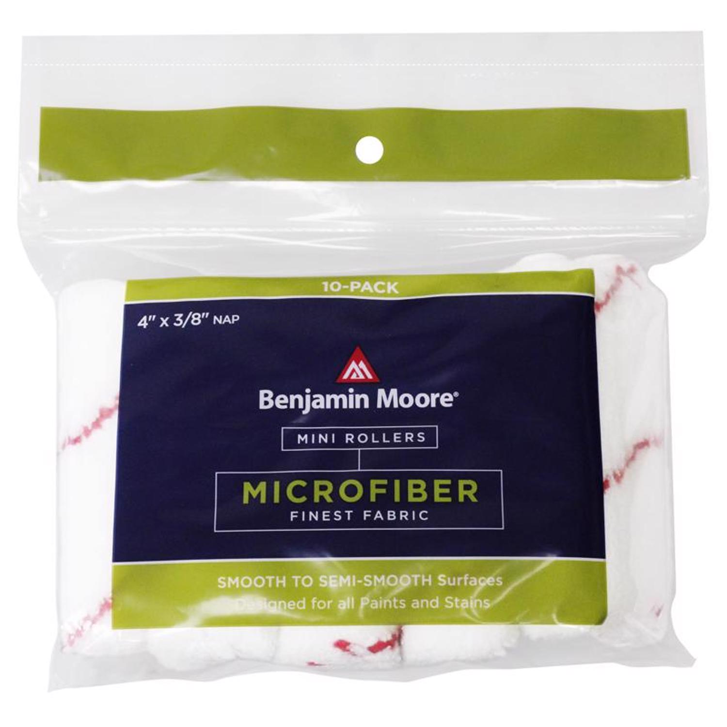 Benjamin Moore Microfiber 4 in. W X 3/8 in. Mini Roller 10 pk