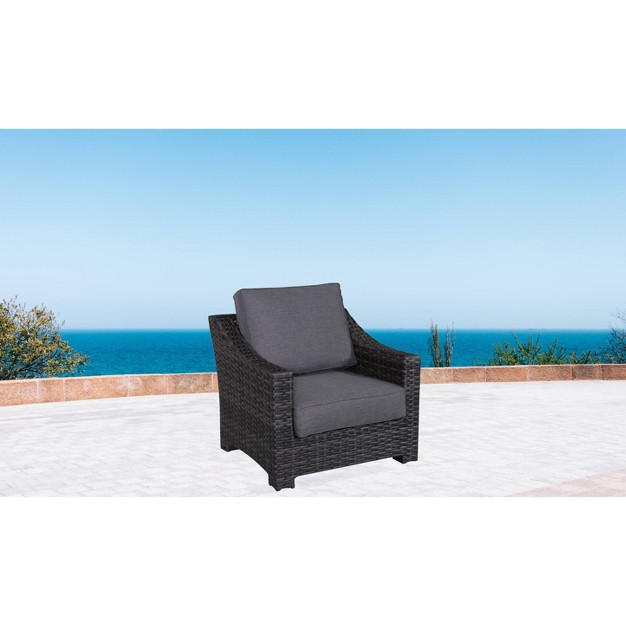 Bora Bora Wicker Patio Club Chair Gray Teva