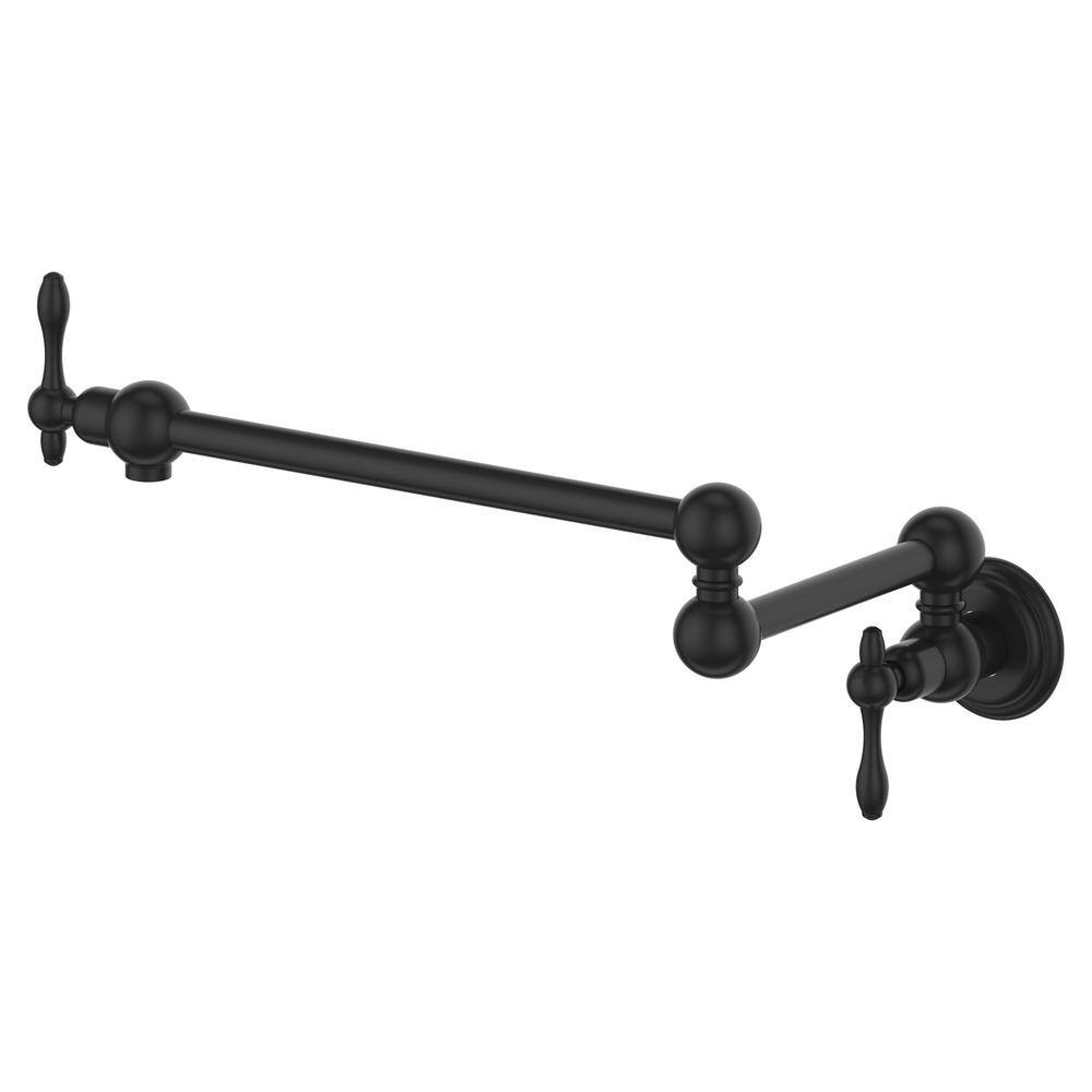 ZLINE Kitchen and Bath ZLINE Rembrandt Pot Filler in Matte Black (REM-FPF-MB) REM-FPF-MB