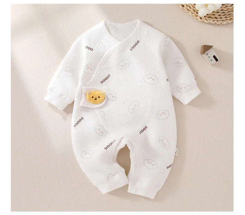 AYNIGIELL Spring Autumn 0-6 Months Baby Rompers 100% cotton Newborn baby girls boys Clothes of Long Seeve Infant Clothing