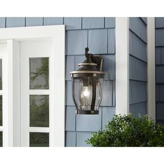 Home Decorators Collection McCarthy 1-Light Bronze Outdoor Wall Lantern Sconce 23443