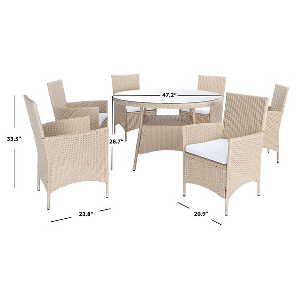 SAFAVIEH Outdoor Living Challe 7Piece Patio Dining Set