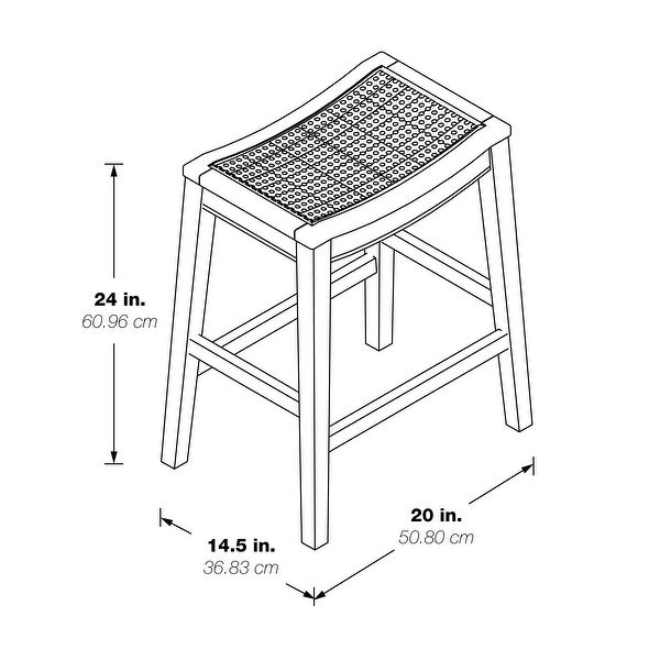 Wren 24 Saddle Stool (2-Pack)|Antique White