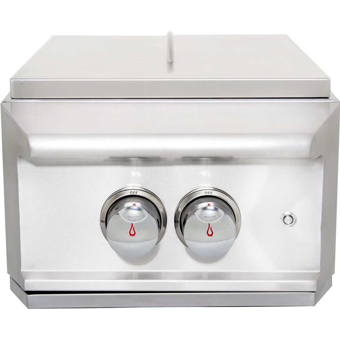 Blaze Professional LUX Built-In Natural Gas High Performance Power Burner W/ Wok Ring and Stainless Steel Lid