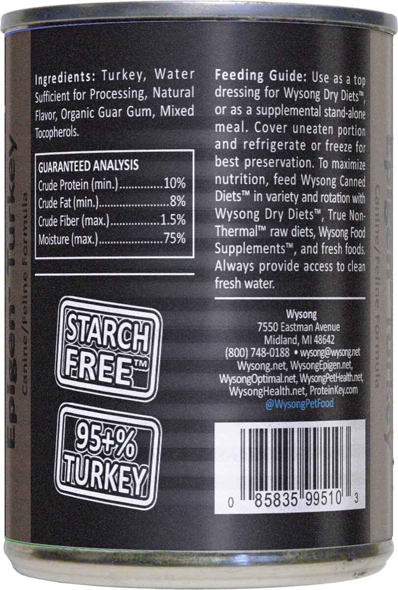 Wysong Epigen Turkey Formula Grain-Free Canned Dog Food