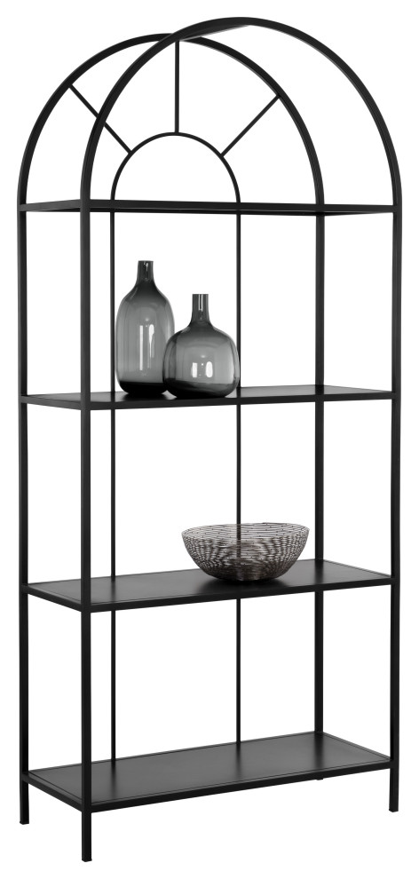 Alcove Bookcase Black   Transitional   Bookcases   by Sunpan Modern Home  Houzz