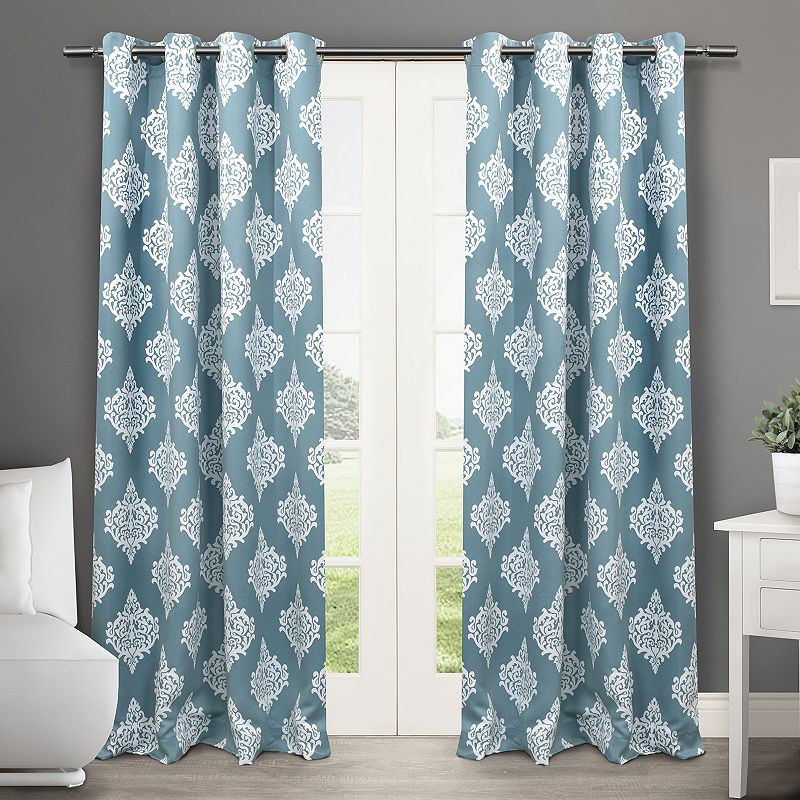 Exclusive Home 2-pack Medallion Blackout Window Curtains