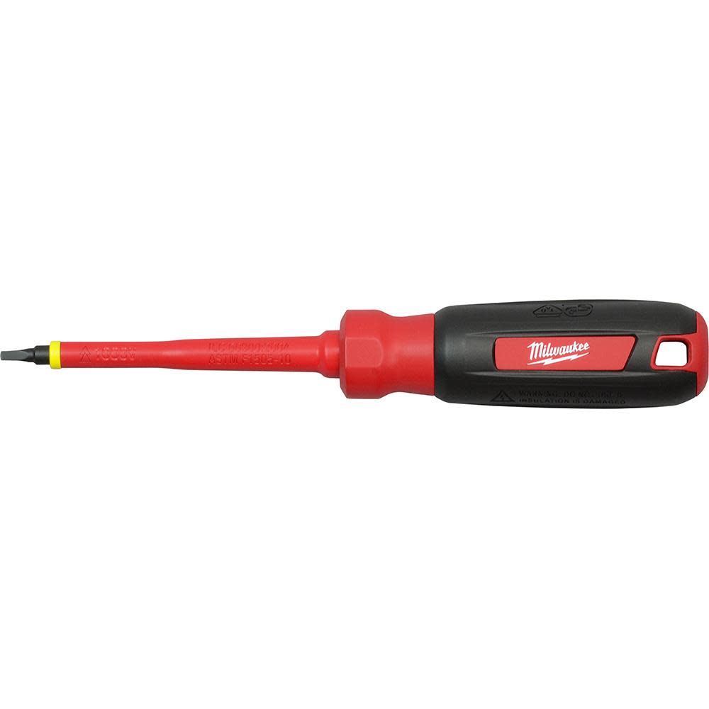 Milwaukee #2 Square - 4 in. 1000 V Insulated Screwdriver 48-22-2252 from Milwaukee