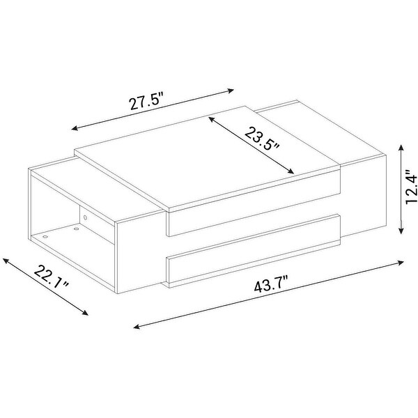 Nora Coffee Table White-Brown