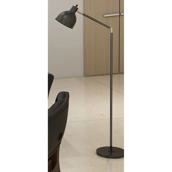 Carson Carrington Innnes Black Brass/Metal 54.5-Inch Articulating Antique Floor Lamp