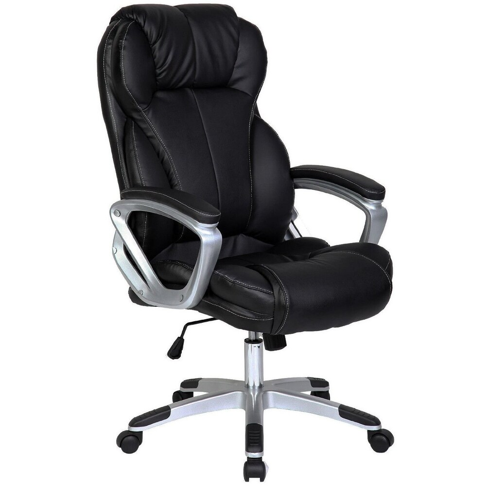 Ergonomic High Back Executive Office Chair  Conference Room Rolling Armchair with Tilt and Lumbar Support