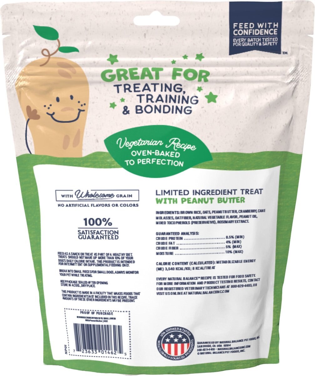 Natural Balance Rewards Crunchy Biscuits With Peanut Butter Small Breed Dog Treats