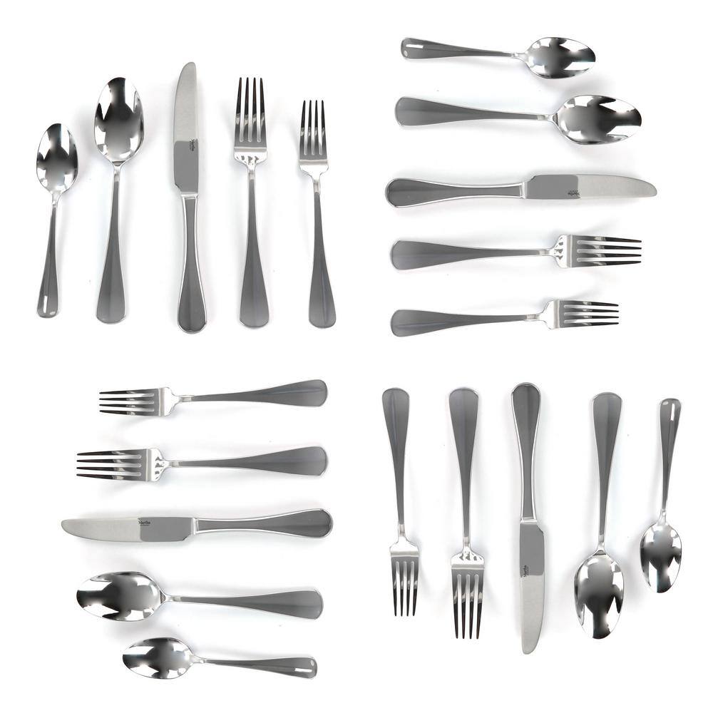 MARTHA STEWART Springbank 20 Piece Stainless Steel Flatware Set 985116480M