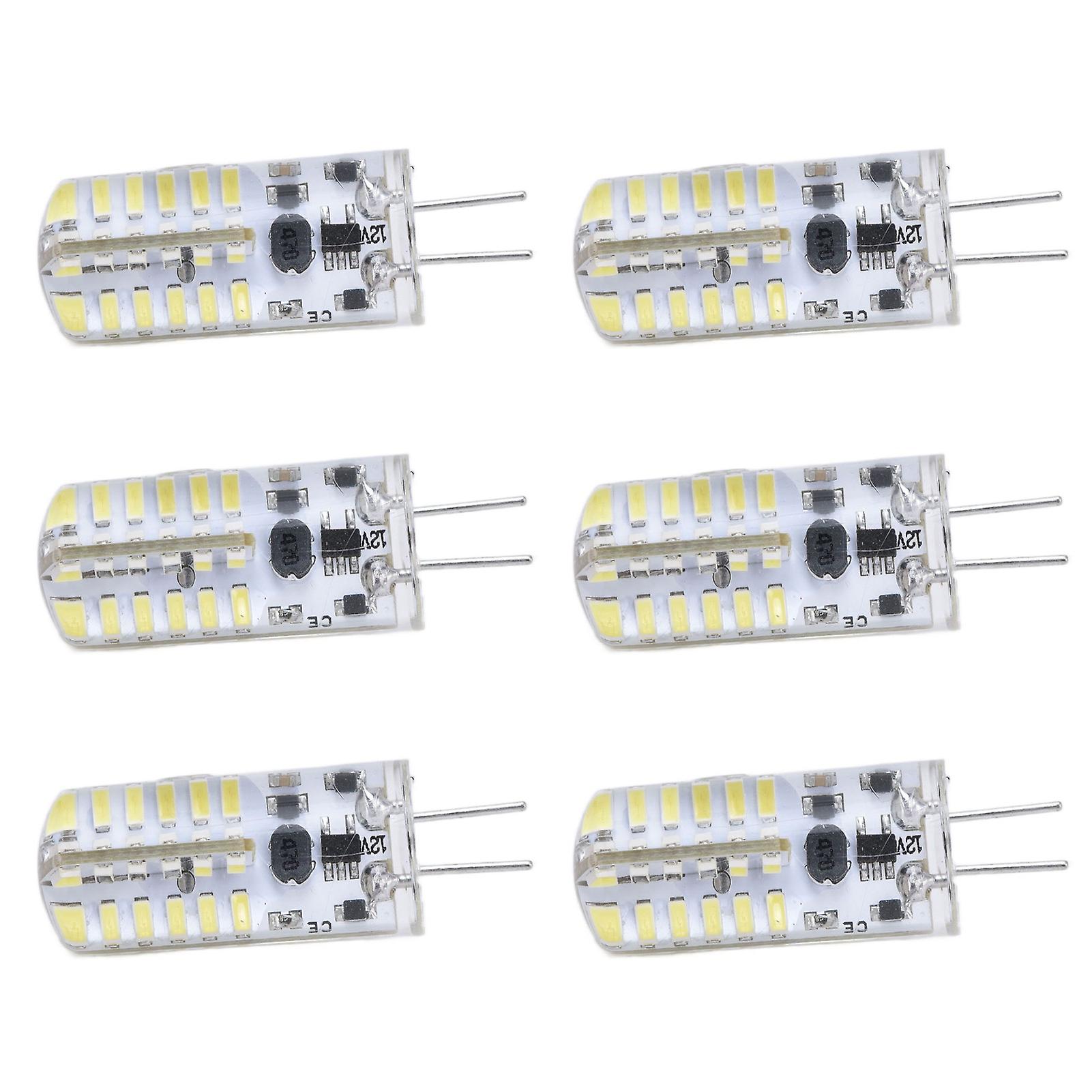 6Pcs LED Bulb Easy Install Light Transmission Uniform Light Output Color Bulb for Party Home 12VPure White