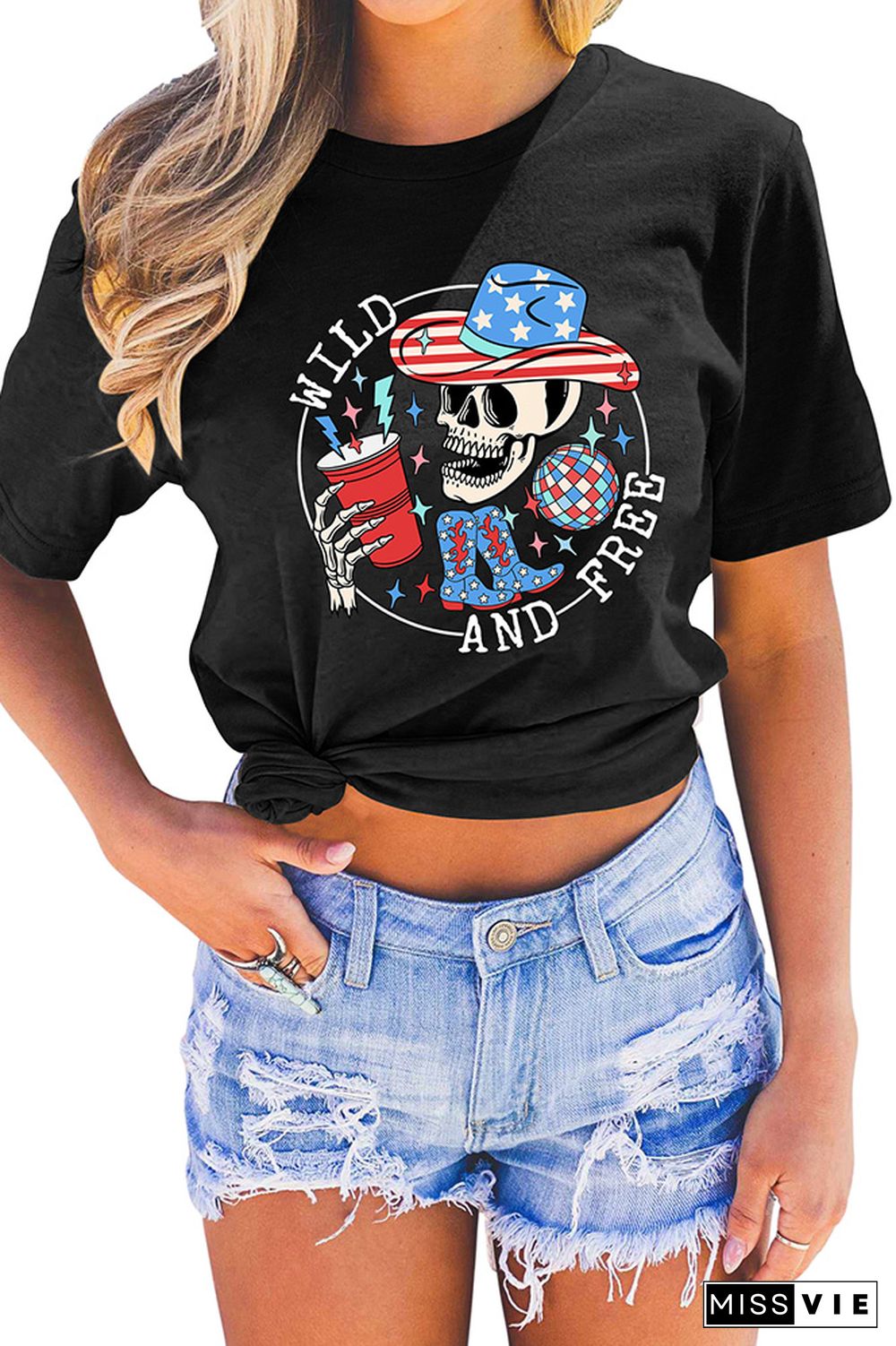 Wild and Free 4th of July Graphic Tee