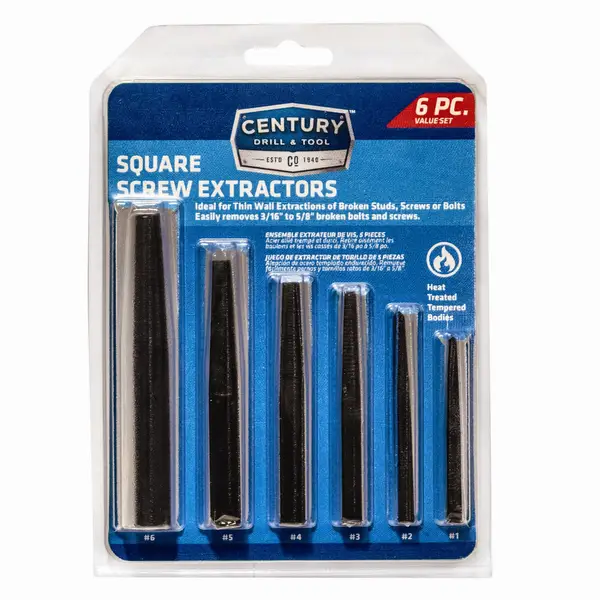 Century Drill and Tool 6 Piece Screw Extractor Set