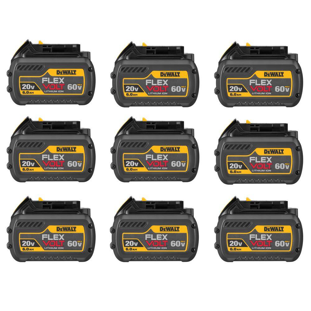 DW FLEXVOLT 20V60V MAX Lithium-Ion 6.0Ah Battery (9 Pack) DCB606-9