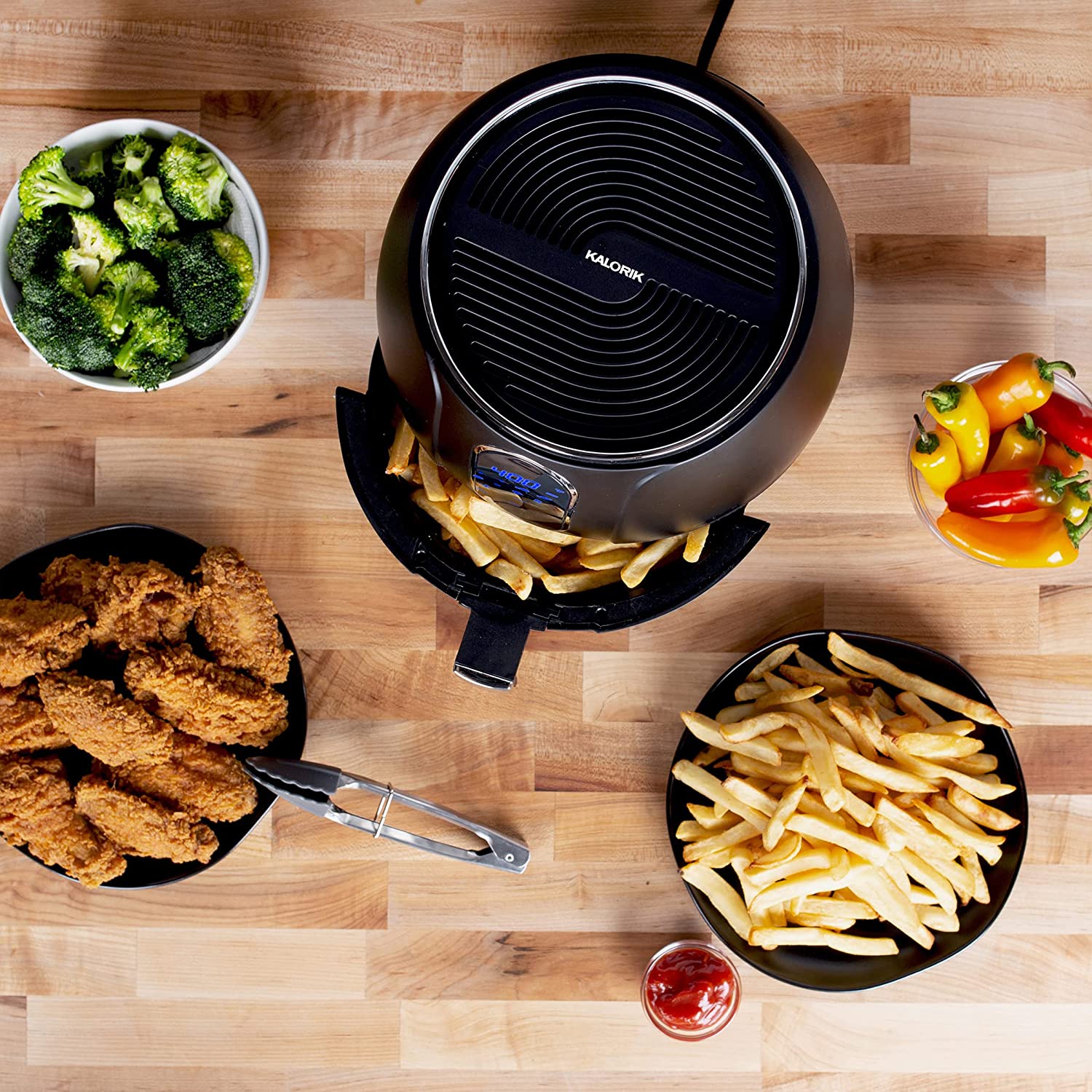 Kalorik 3.2 Quart Digital Air Fryer， Black 3.2-Quart Black Air Fryer