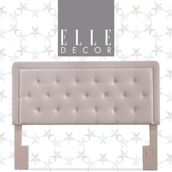 Elle Decor Amery Tufted Upholstered Headboard， Queen Mauve - - 21827958