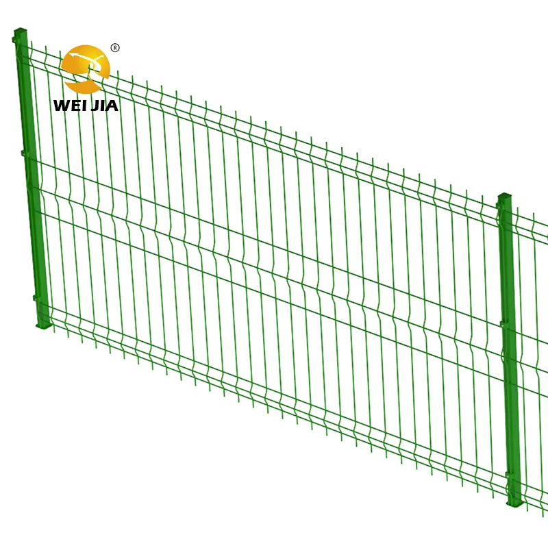 Factory direct supply Manufacturer V Folded Welded Curved Wire Mesh Fence Panel Solar Fence Metal Steel Pvc Coated Garden Fence