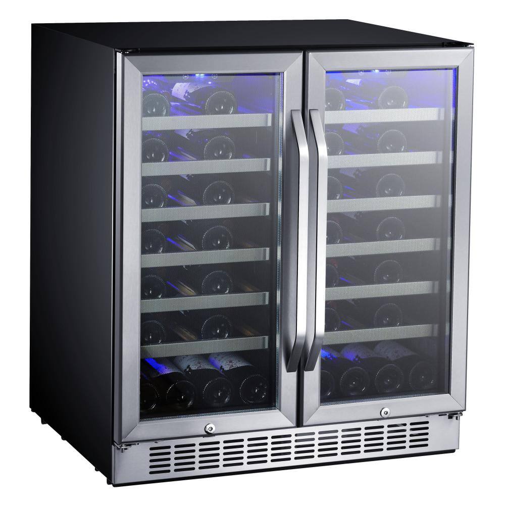 EdgeStar Dual Zone 56-Bottle Built In and Free Standing Wine Cooler CWR5631FD