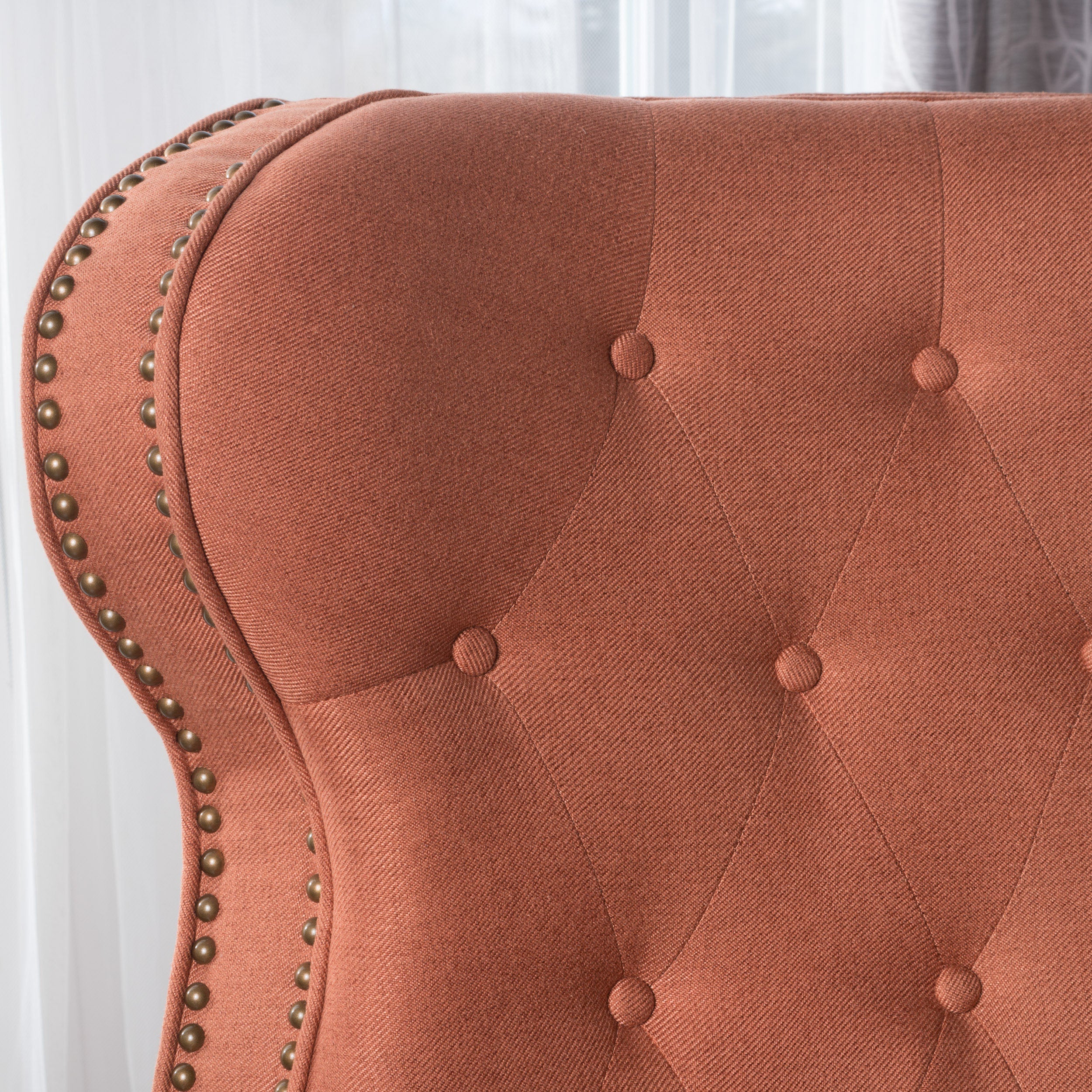 Waldo Tufted Back Studded Accent Recliner Armchair