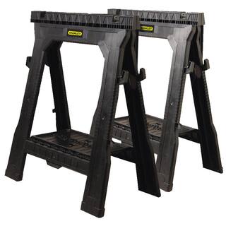 Stanley 31 in. H Plastic Folding Sawhorse (2 Pack) 060864R