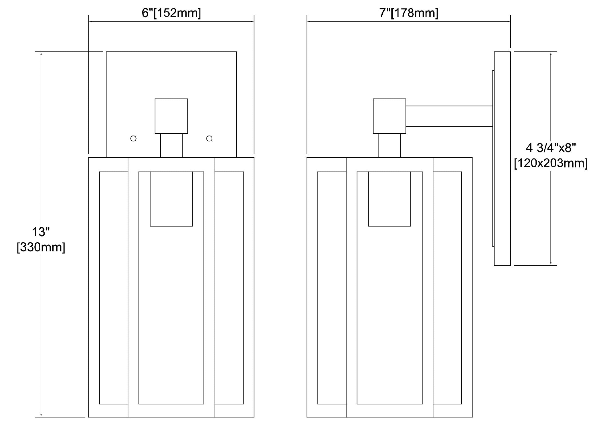 Bianca 1-Light 13 x 7 x 6 Sconce in Aged Zinc with Clear