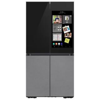  Bespoke 36 in. 29 cu. ft. 4-Door Flex Refrigerator with Family Hub+ in Charcoal Glass and Stainless Steel Panels RF29CB9900QK