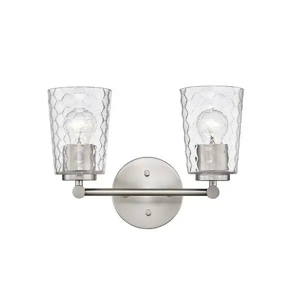 Millennium Lighting Ashli 2 Light Vanity Light with Clear Honeycomb Glass Shades