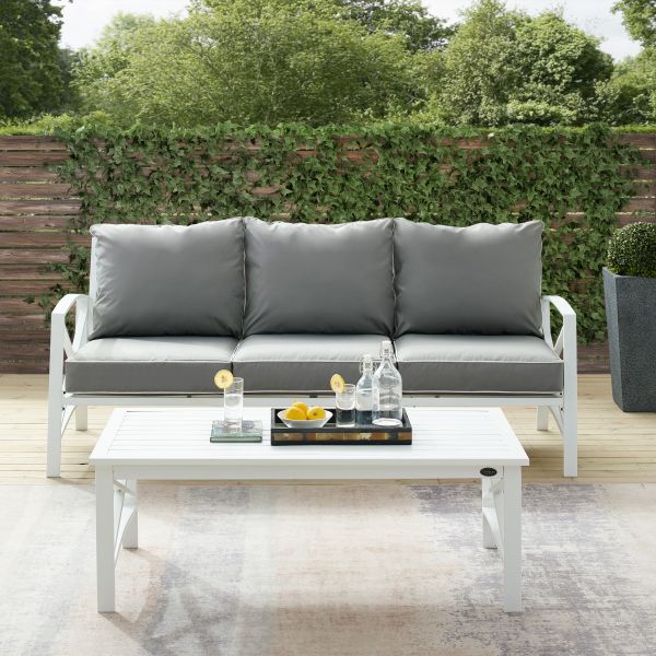 Kaplan 2Pc Outdoor Metal Sofa Set