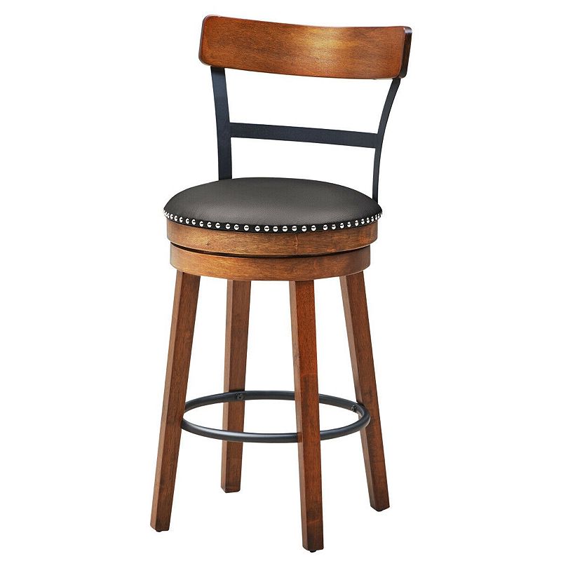 360-Degree Swivel Stools with Leather Padded Seat