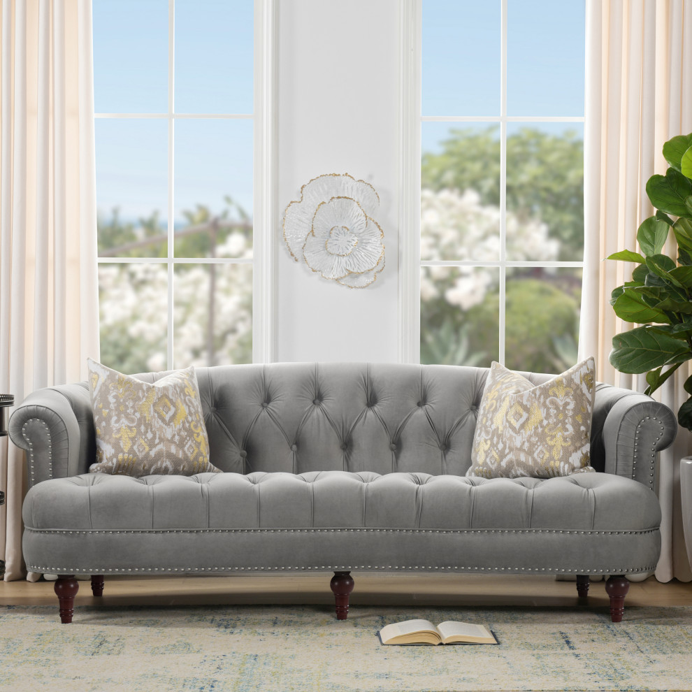 La Rosa Victorian Chesterfield Tufted Sofa   Traditional   Sofas   by Jennifer Taylor Home  Houzz