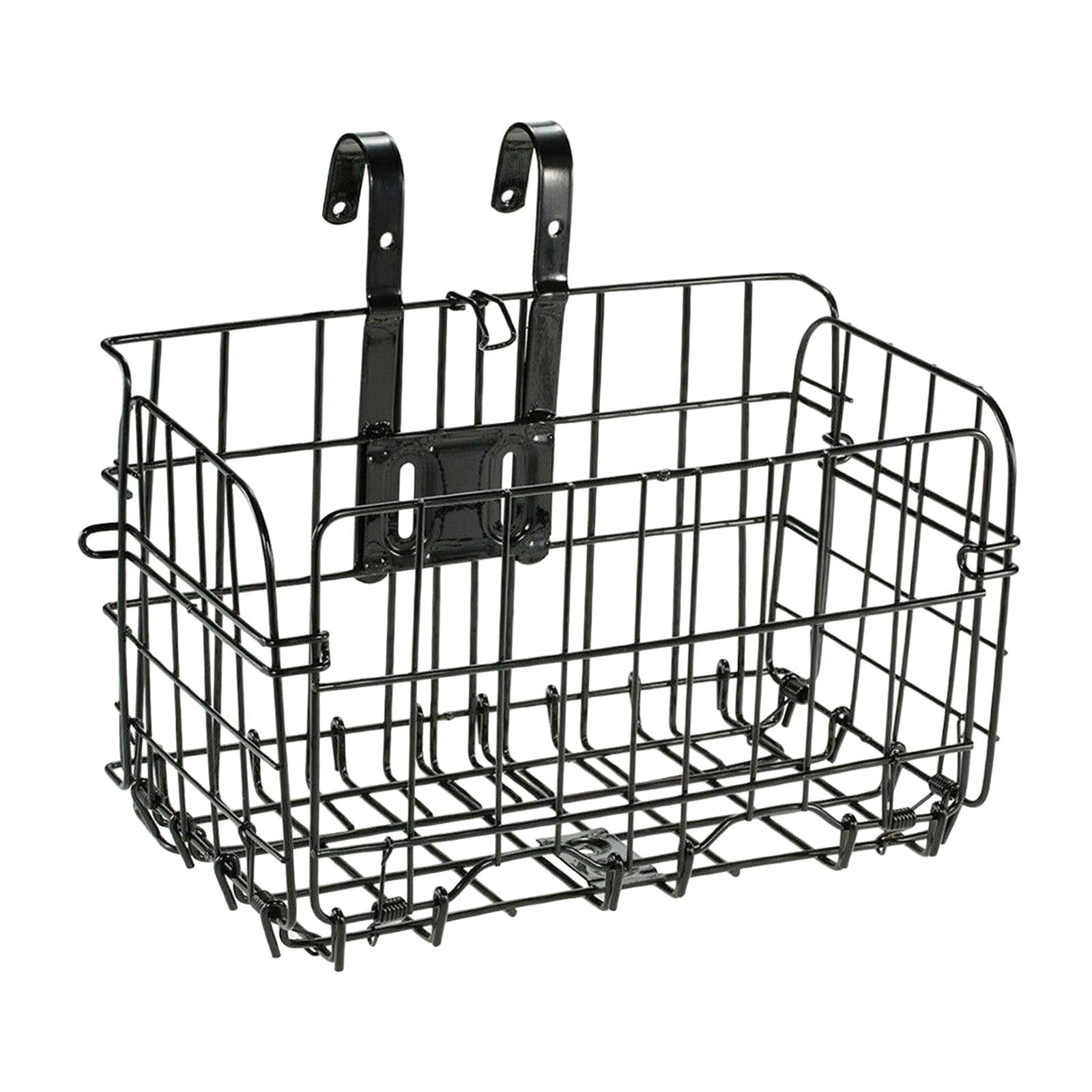 Stable Bike Basket Rust Quick Release Front Handlebar Lift Off Baskets Black