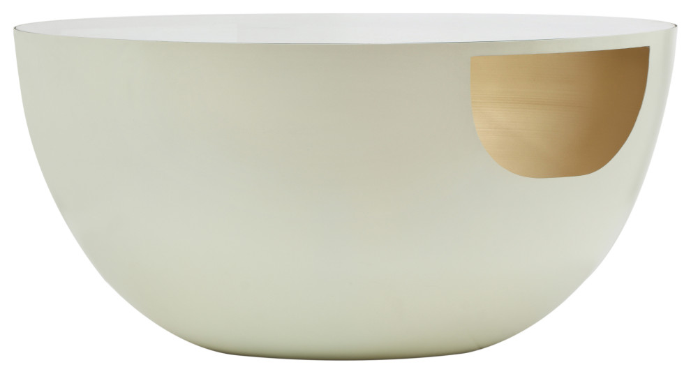 Doma Cream / Gold Coffee Table   Contemporary   Coffee Tables   by Meridian Furniture  Houzz