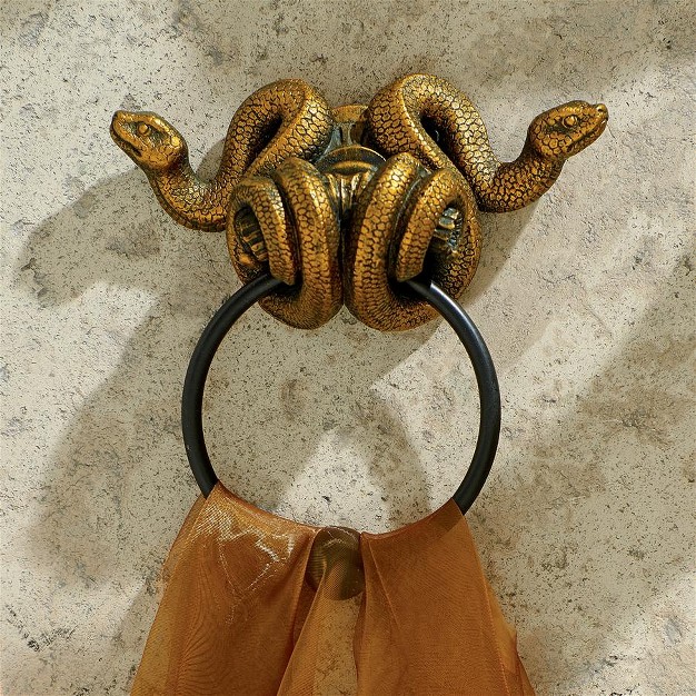 Design Toscano Egyptian Cobra Goddess Towel Ring Wall Sculpture