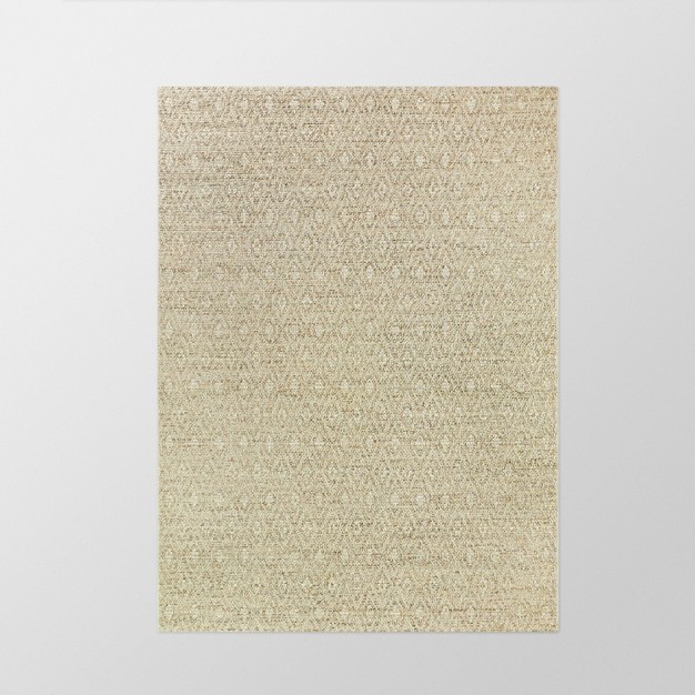 Distressed Diamonds Outdoor Rug Tan