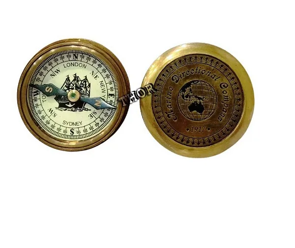 Marine Directional Compass 1917 Antique Brass Compass 2 inches Vintage Brass Pocket Compass Gift Item