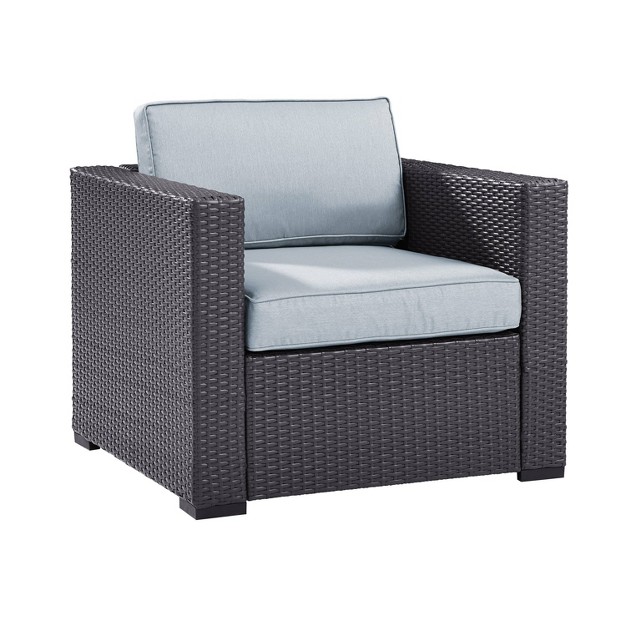 Biscayne Outdoor Wicker Armchair Mist Crosley