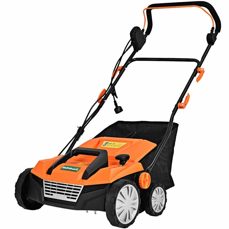 2-in-1 Electric Lawn Dethatcher & Scarifier with Folding Handle, 13 Amp 15