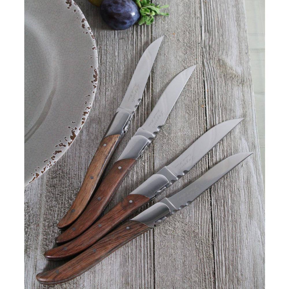 Laguiole 4-Piece Connoisseur Rosewood Steak Knives LG002