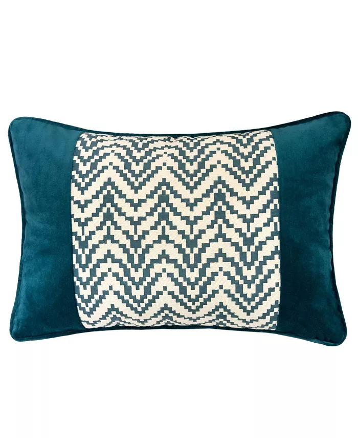 Homey Cozy Hannah Chevron Bow Throw Pillow